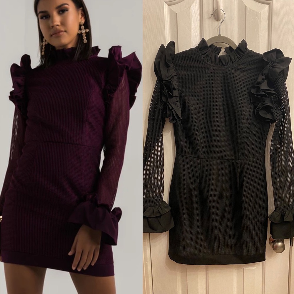 Ammo De La Loire Black Dramatic Dress - Picture 2 of 7